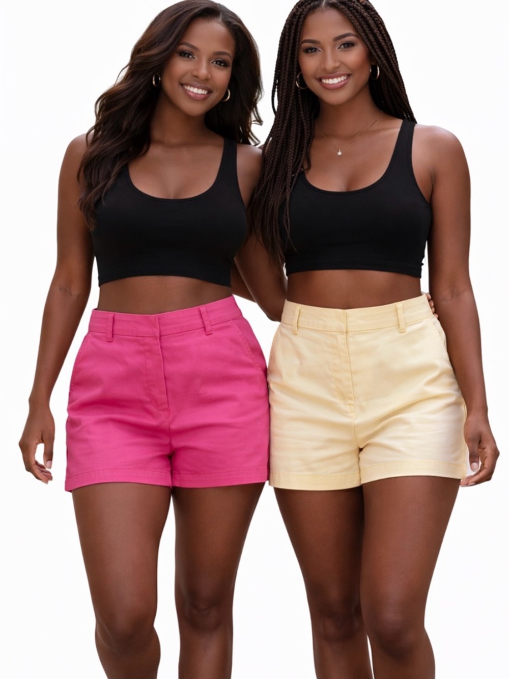 J.Crew Heritage Yellow and Pink Chino Shorts Set 4” inseam